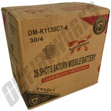 Wholesale Fireworks 25 Shot Saturn Missile 4-Pack Case 30/4 (Wholesale Fireworks)